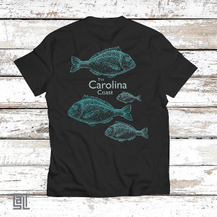 Carolina Coast Vintage Turkos Saltvatten Fisk T Shirt