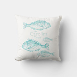 Carolina Coast Vintage Turkos Saltvattenfisk Kudde