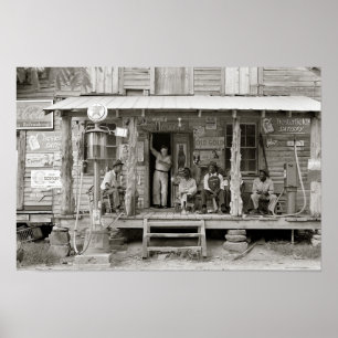 Carolina Country Store, 1939. Gammalt foto Poster