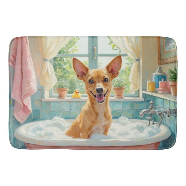 Carolina Dog Badtid Ljus Badrumsdekor Badrumsmatta (Framsidan)