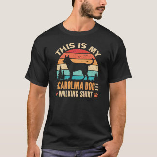 Carolina Dog Walking Dad American Dingo Walker T Shirt