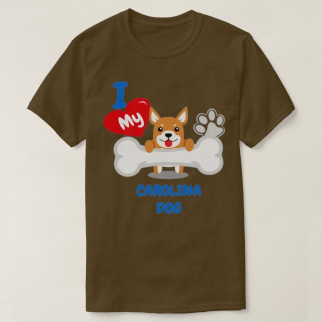CAROLINA Hund Cute Hund Gift Idea Funny Dogs T Shirt (Design framsida)