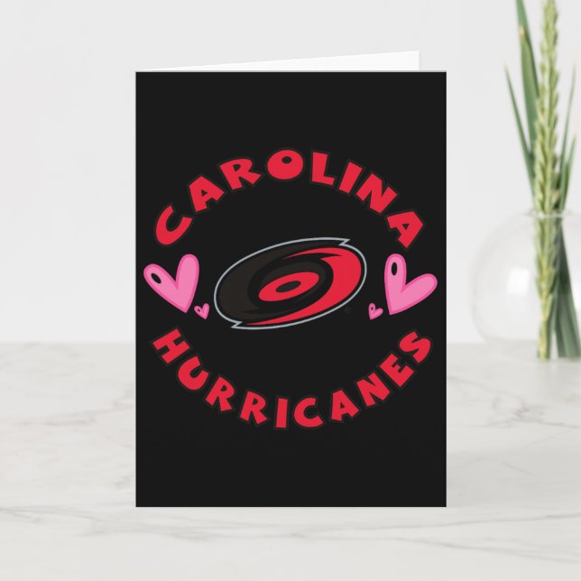 Carolina Hurricanes Valentine Hearts Nhl Officiell Kort (Framsida)