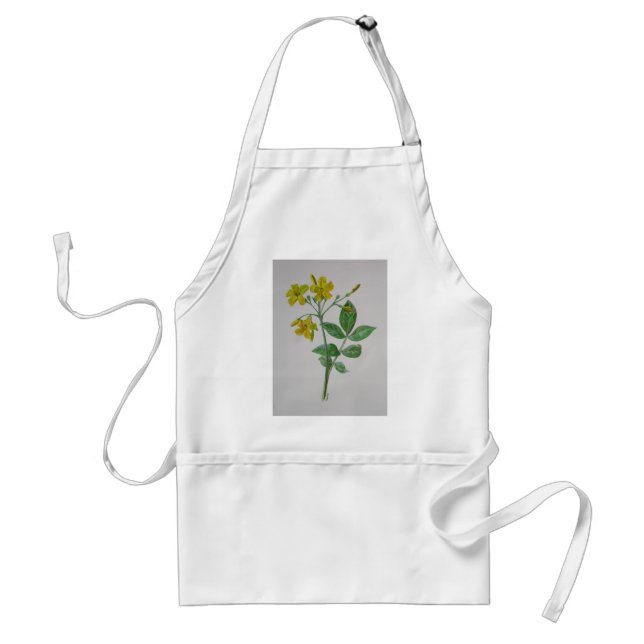 Carolina Jasmine Botanical Art Förkläde (Framsidan)
