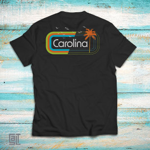 Carolina Kust Retro Solnedgång Vintage 70-tal 80-t T Shirt