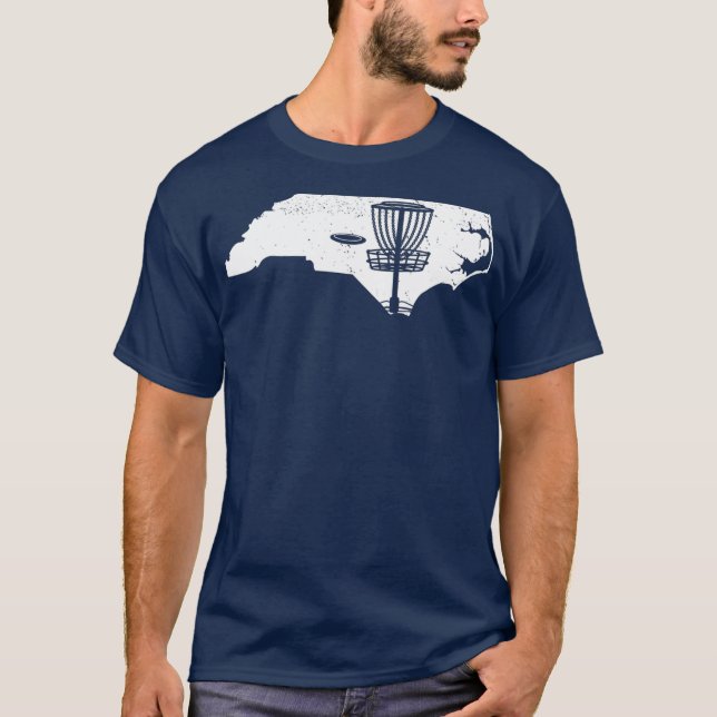 Carolina North Disk Golf Frisbees Disk Golfing T Shirt (Framsida)