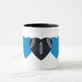 Carolina Panthers Football Heart Design Mugg