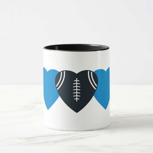 Carolina Panthers Football Heart Design Mugg (Center)