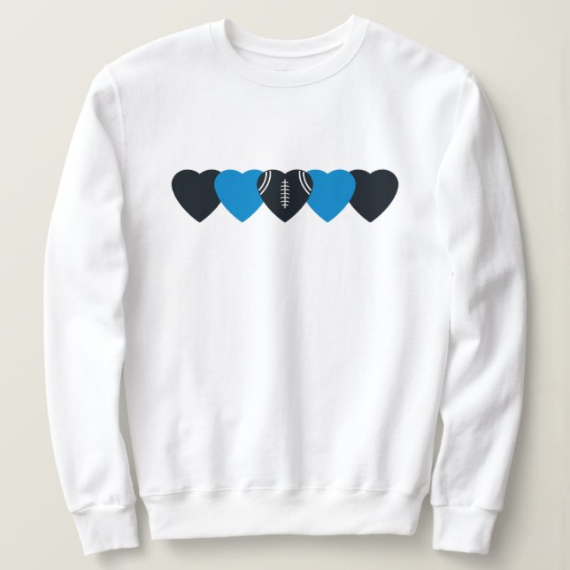 Carolina Panthers Heart Football T Shirt (Design framsida)