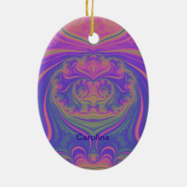 CAROLINA ~ PÅSKÄGG ~ Rosa Lila Gult ~ Julgransprydnad Keramik