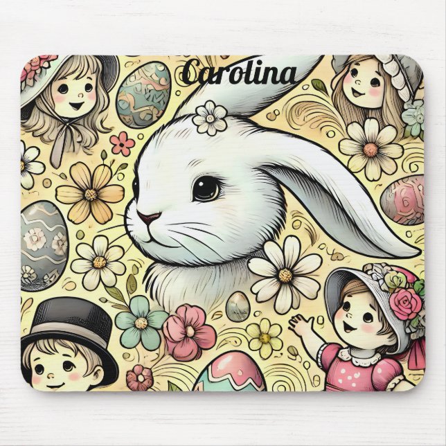 CAROLINA ~ Vintage Påsk ~ Musmatta (Framsidan)