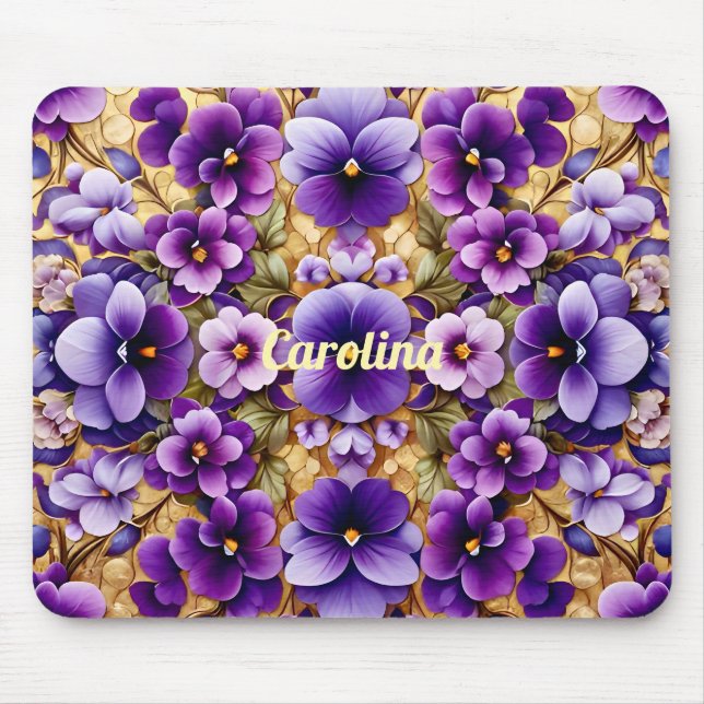 CAROLINA ~ Violets och Guld ~ Musmatta (Framsidan)