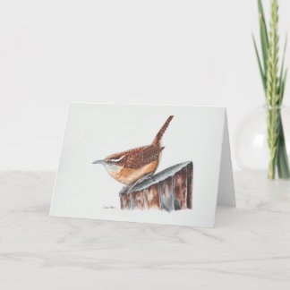 Carolina Wren Art Card Tack Kort