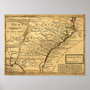 CarolinaPanoramic karta Poster