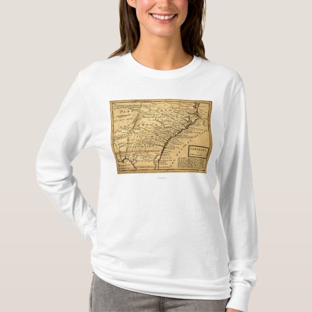 CarolinaPanoramic karta Tee (Framsida)
