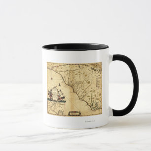 Carolinas med nord till den RightPanoramic kartan Mugg