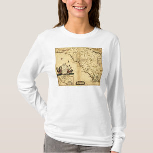 Carolinas med nord till den RightPanoramic kartan T-shirt