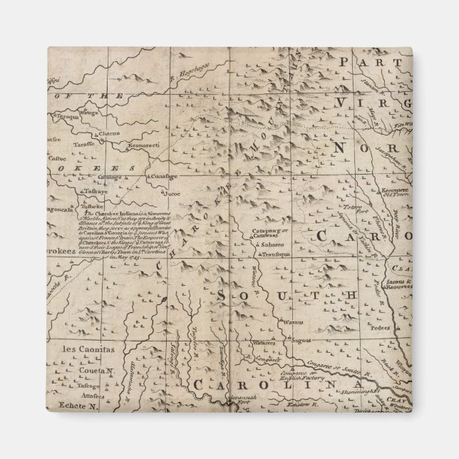 Carolinas och Georgia Magnet (Framsidan)