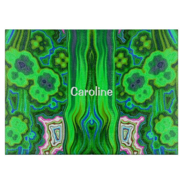 CAROLINE ~ grönt rosa blue original fractal design (Framsidan)