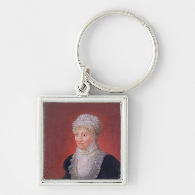 Caroline Herschel, 1829 Fyrkantig Silverfärgad Nyckelring (Framsidan)