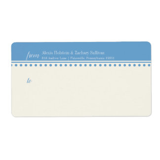 Caroline Mailing Label, Powder Blue Fraktsedel