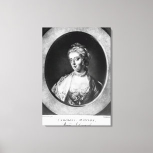 Caroline Matilda, drottning av Danmark och norge Canvastryck