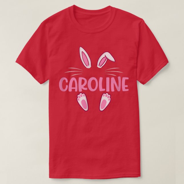 CAROLINE Påskhare Funny Novelty KVINNOR Anpassning T Shirt (Design framsida)