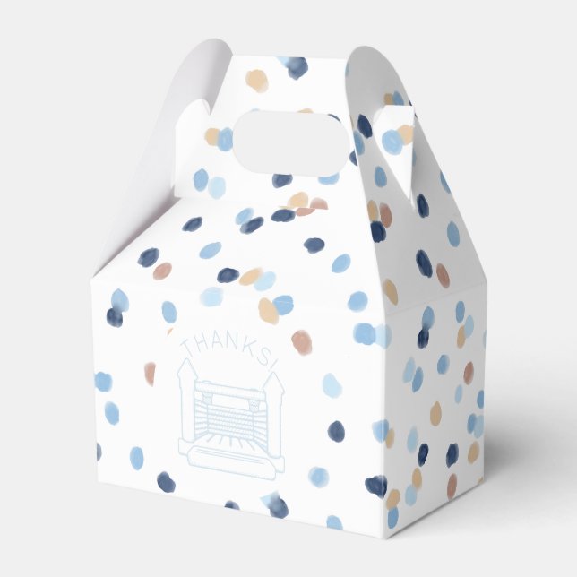 Caroline Watercolor Dots Bouni House Favor Box Presentaskar (Framsidan Sidan)