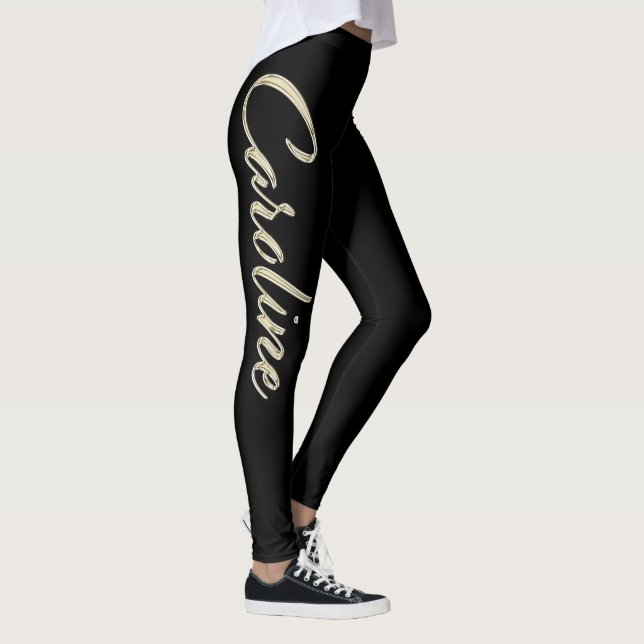 Caroline white gold Handwriting Hose Leggings (Höger)