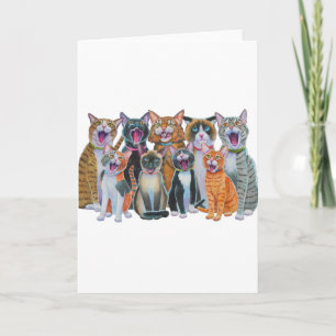 Caroling Cats Helgkort