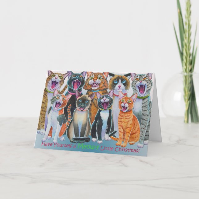 Caroling Cats-utskrivet meddelande inuti (Framsida)