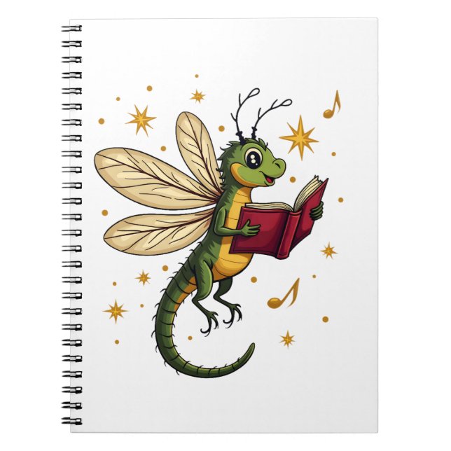 Caroling Dragonfly Anteckningsbok (Framsidan)
