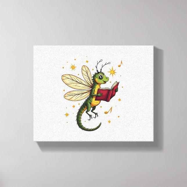 Caroling Dragonfly Canvastryck (Framsida)