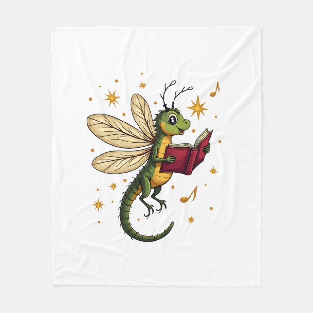 Caroling Dragonfly Fleecefilt (Framsidan)