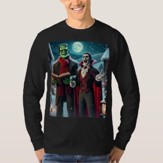 Caroling Frankensteins monster och Dracula T Shirt