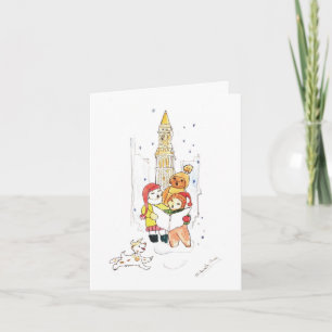 Caroling Helgdag Card Kort
