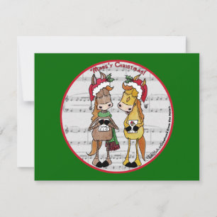 Caroling Horses- "Mare'y jul" Inbjudningar