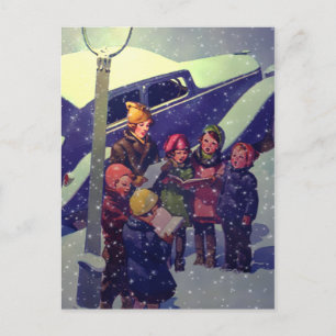 Caroling in the Snö, 1935 Vykort