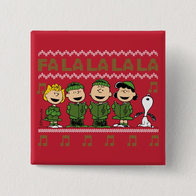 Caroling jul Sweater Graphic Knapp (Framsida)