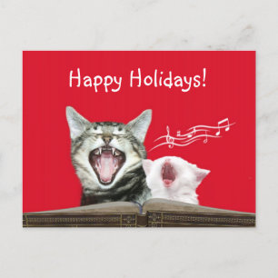 Caroling kattunge helg vykort