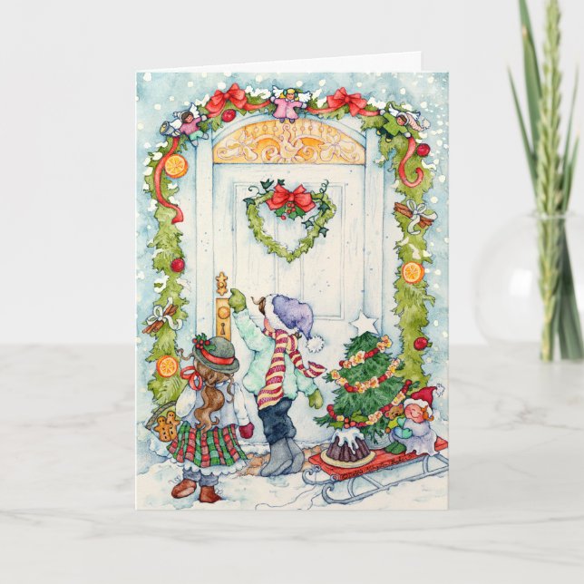 Caroling Kids Helgkort (Framsida)