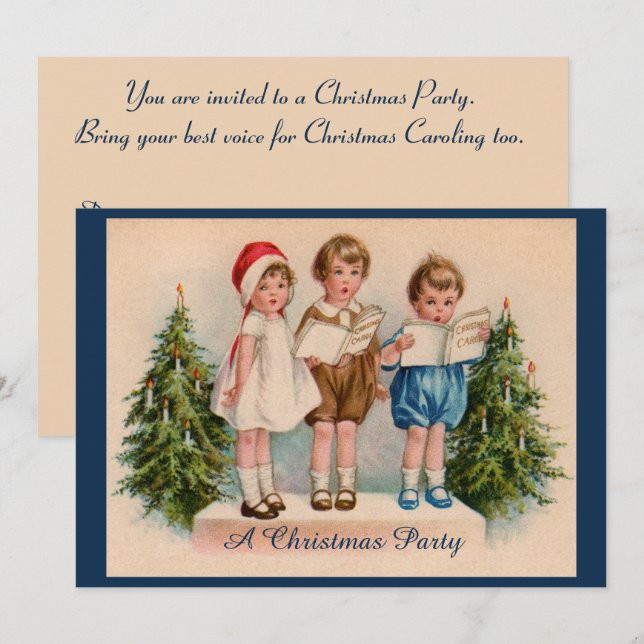 Caroling Kids Julfest-inbjudan Inbjudningar (Fram/baksida)