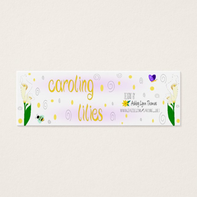 Caroling Lilies Litet Visitkort (Framsidan)