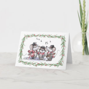 Caroling med Mic, Mac & Moe Card Helgkort