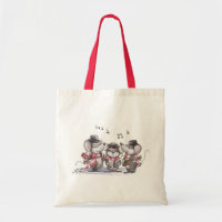 Caroling Mic, Mac & Moe Tote Bag