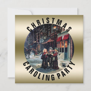 Caroling Party Victorian Jul Helgdag Inbjudningar