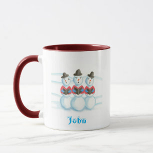 Caroling Snögubbars Personlig jul Mugg