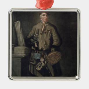 Carolus Linnaeus i hans Lapland klänning Julgransprydnad Metall