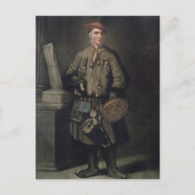 Carolus Linnaeus i sin lappländska dräkt Vykort (Framsida)