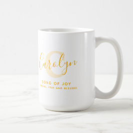 Carolyn namn, dvs. monogram C golden gult Kaffemugg